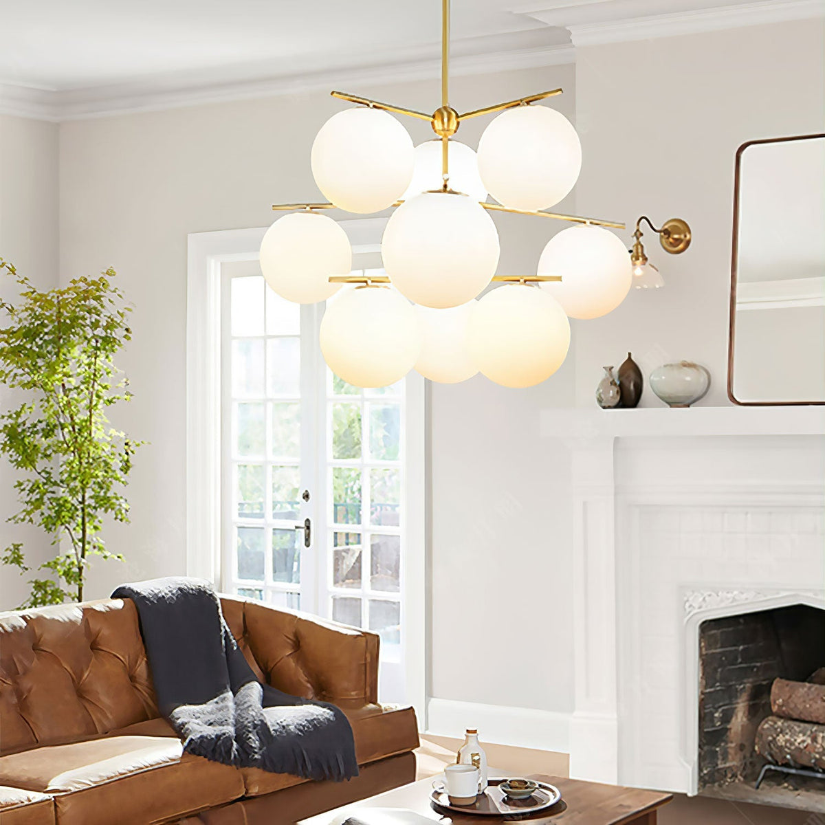 Polaven Glass Chandelier-Moonnatur