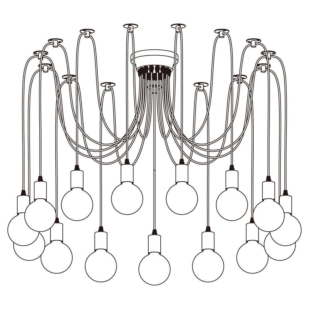 Haverlyn Metal Chandelier-Moonnatur