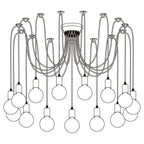 Haverlyn Metal Chandelier-Moonnatur