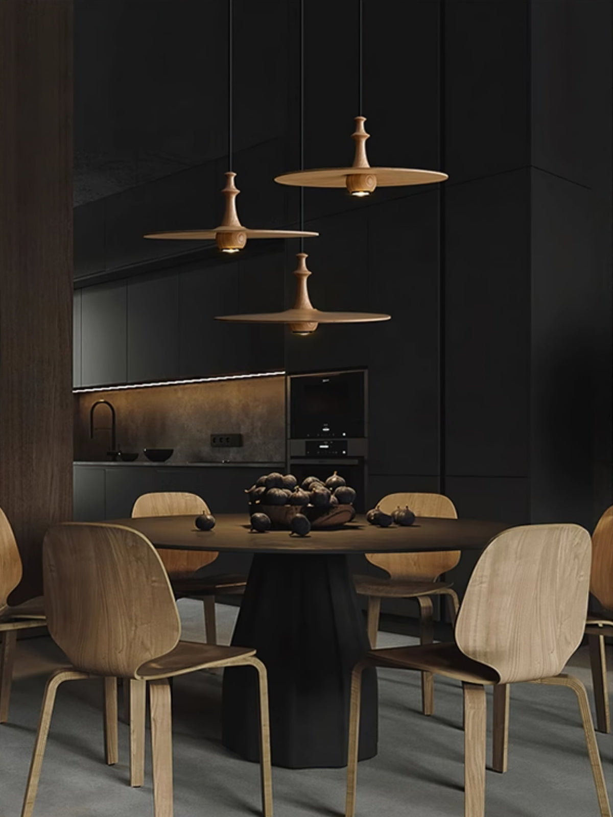 Farenera Wood Pendant Light-Moonnatur