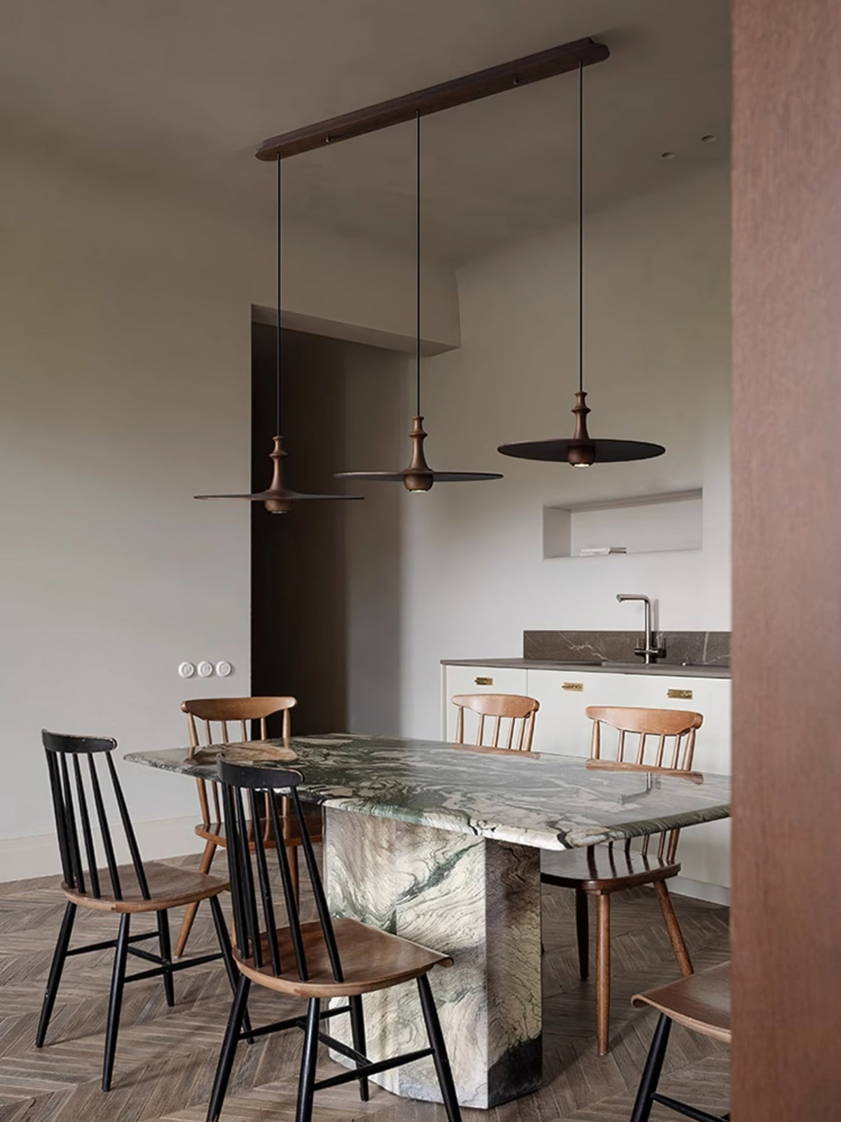 Farenera Wood Pendant Light-Moonnatur