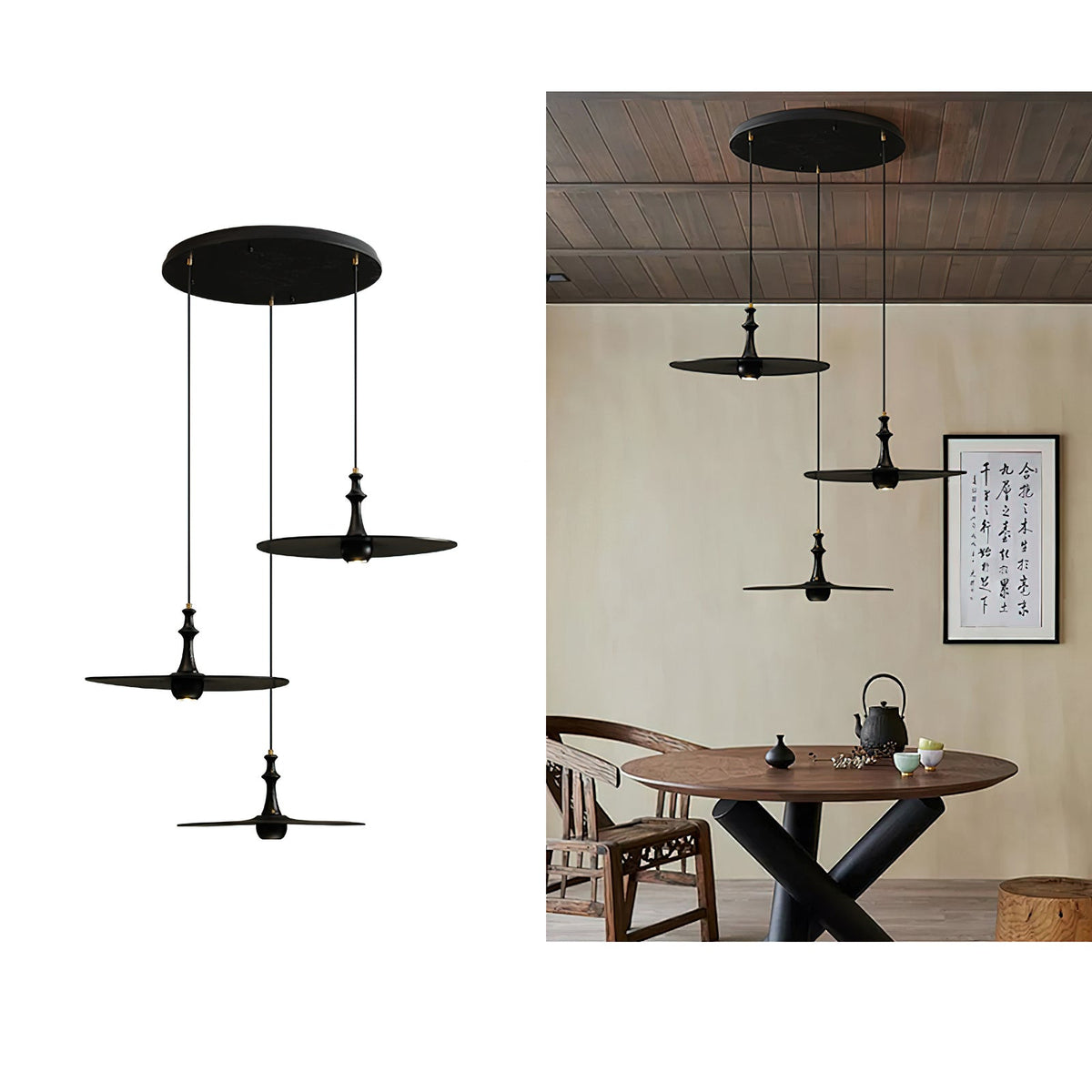 Farenera Wood Pendant Light-Moonnatur