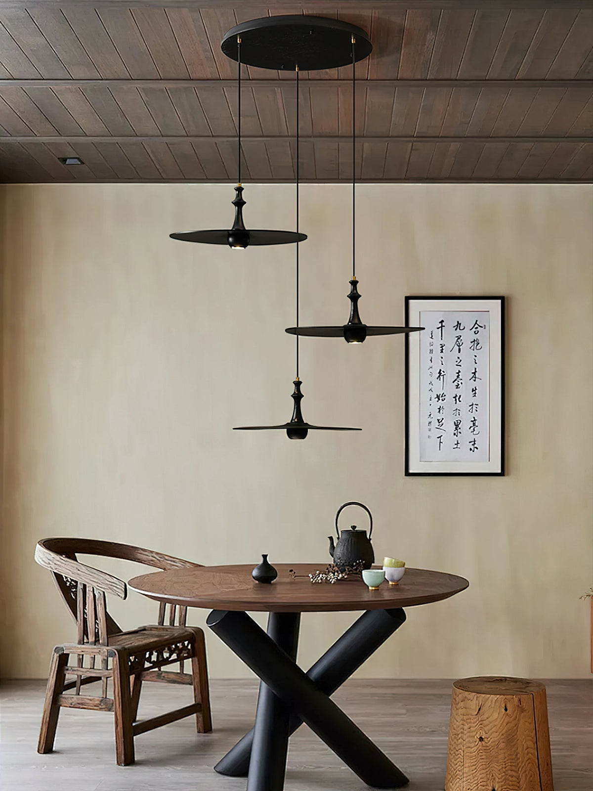 Farenera Wood Pendant Light-Moonnatur