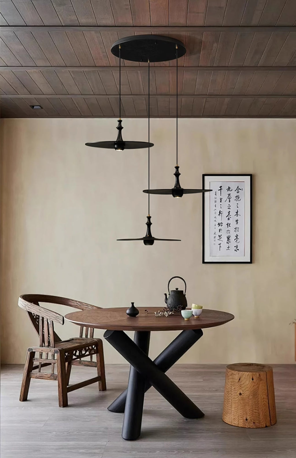 Farenera Wood Pendant Light-Moonnatur