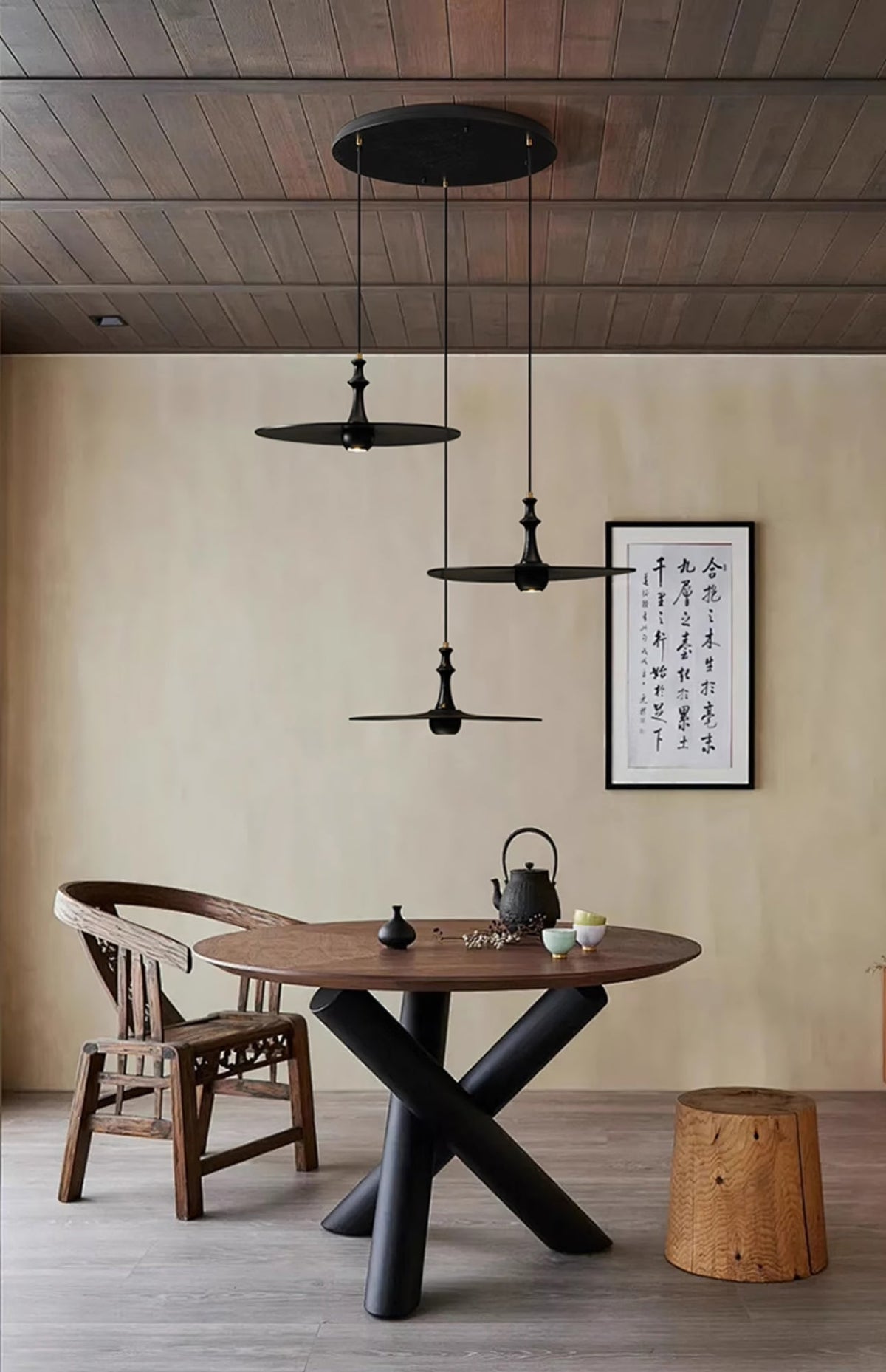 Farenera Wood Pendant Light-Moonnatur