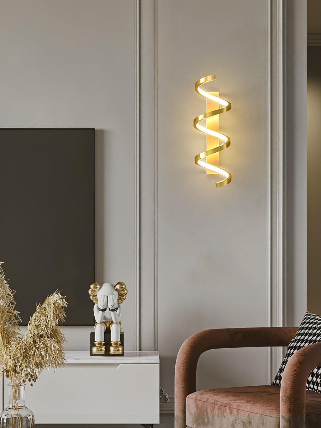 Olvenara Brass Wall Light-Moonnatur