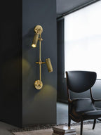 Gavrina Brass Wall Light-Moonnatur