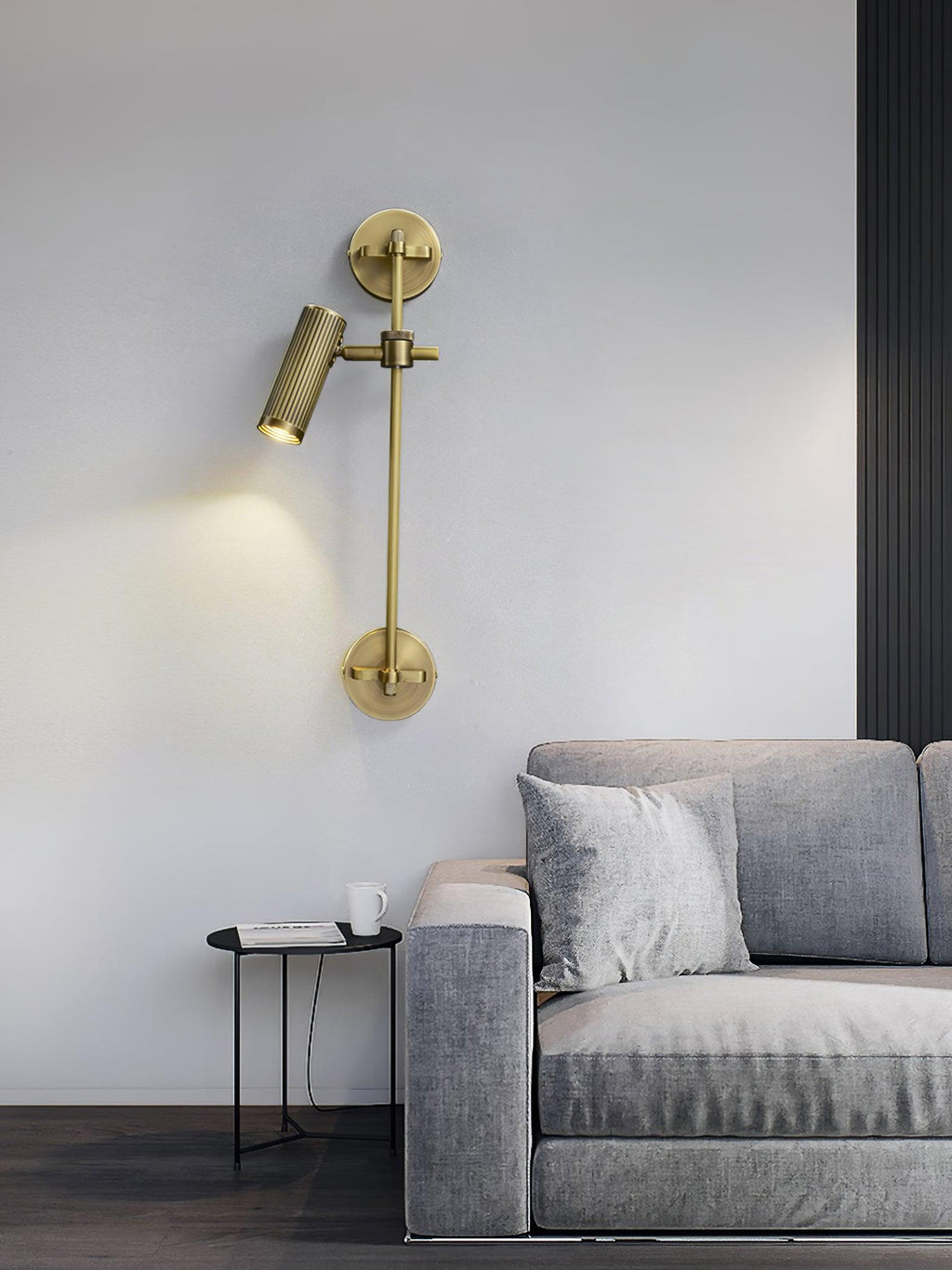 Gavrina Brass Wall Light-Moonnatur
