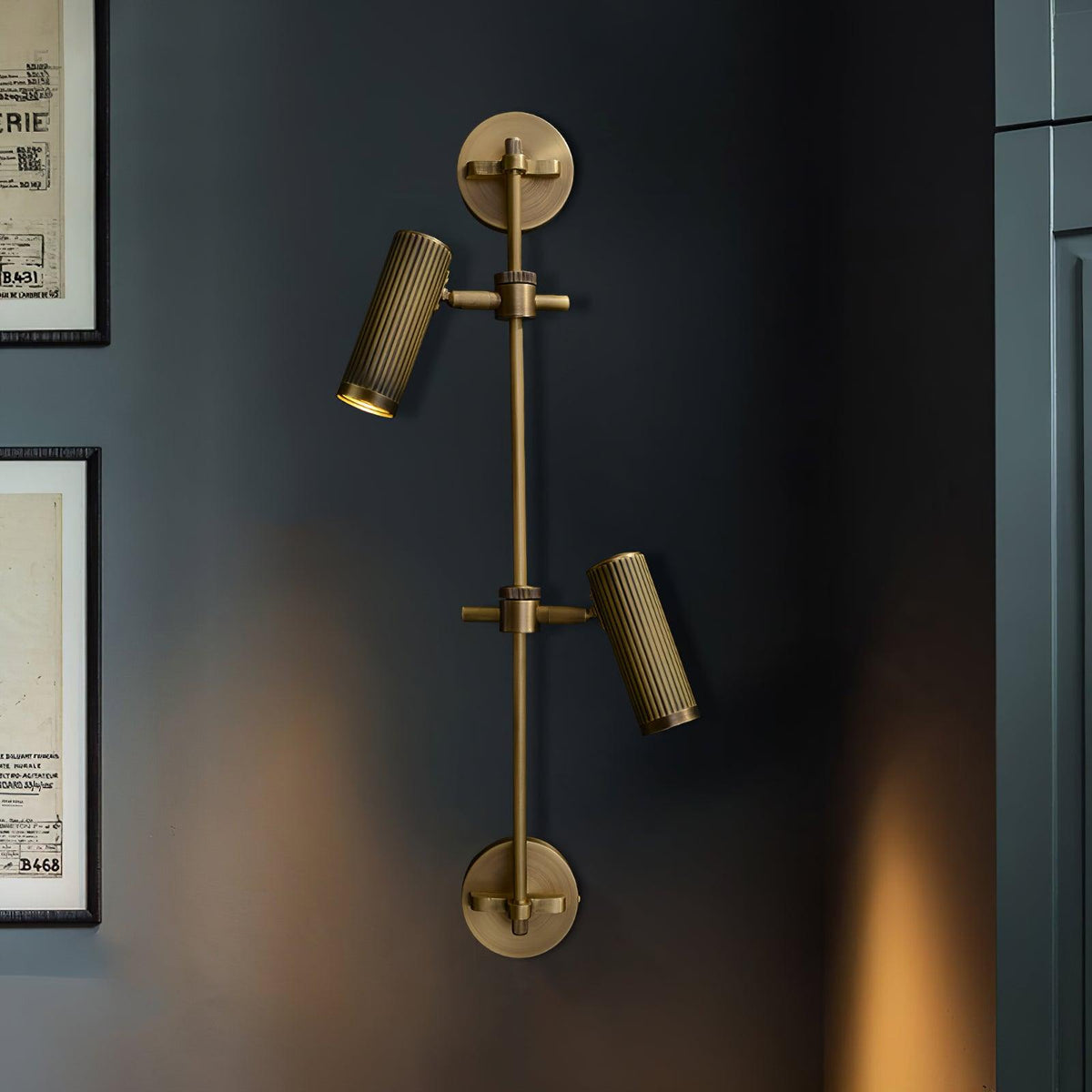 Gavrina Brass Wall Light-Moonnatur