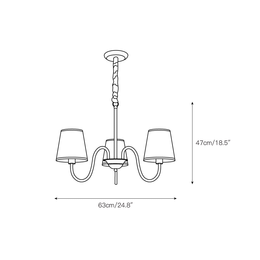 Sardenara Fabric Chandelier-Moonnatur