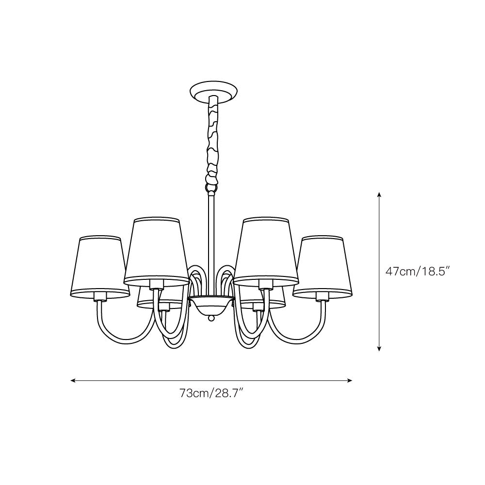 Sardenara Fabric Chandelier-Moonnatur