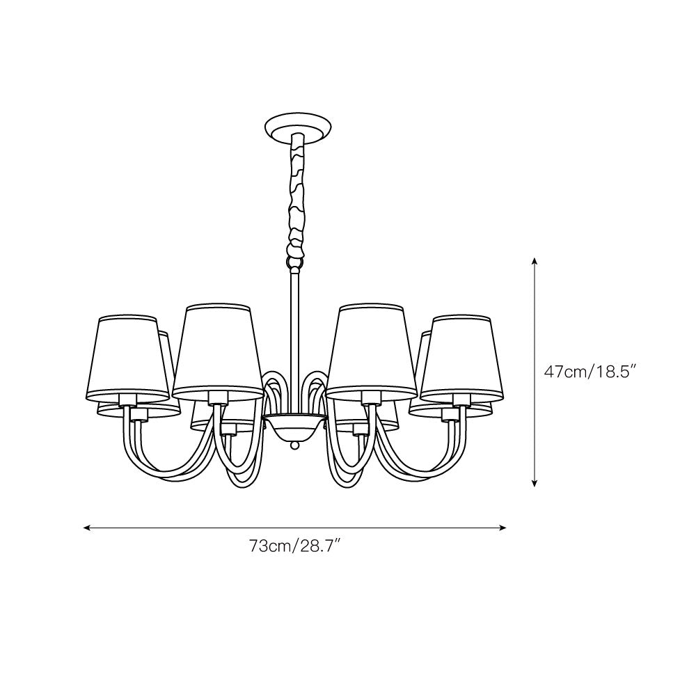 Sardenara Fabric Chandelier-Moonnatur