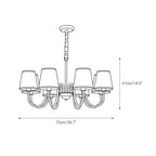 Sardenara Fabric Chandelier-Moonnatur