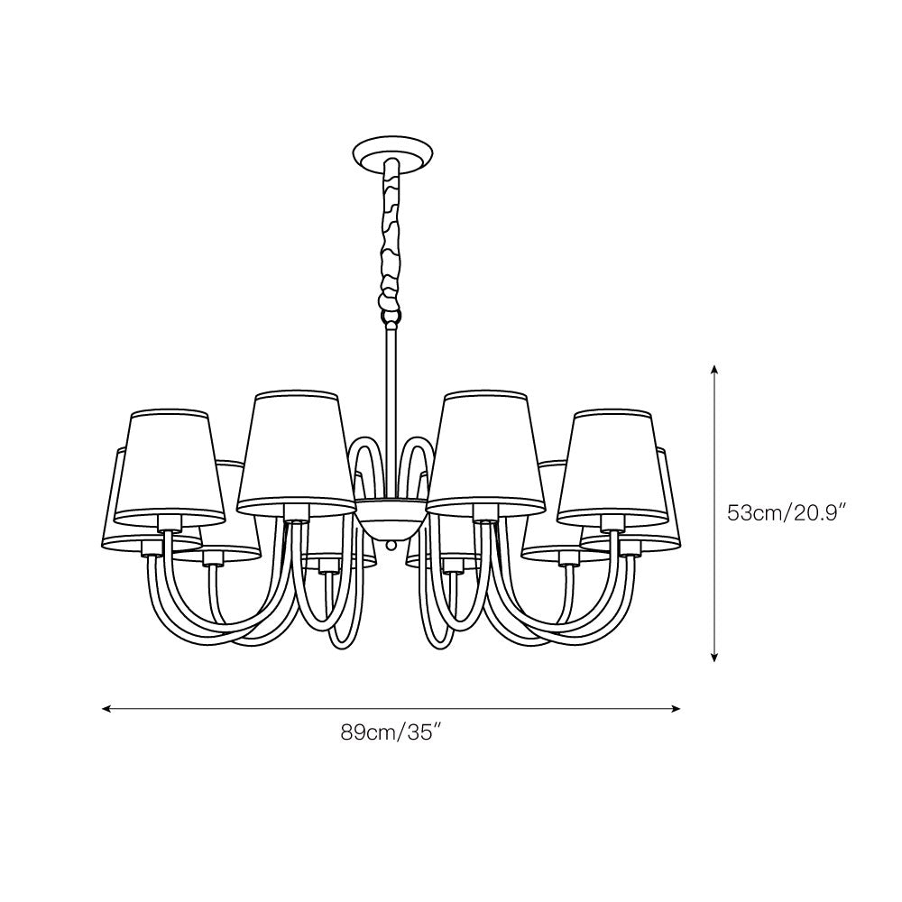 Sardenara Fabric Chandelier-Moonnatur