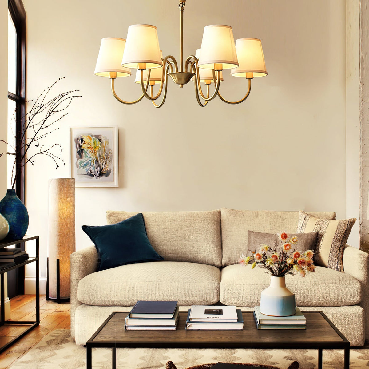 Sardenara Fabric Chandelier-Moonnatur