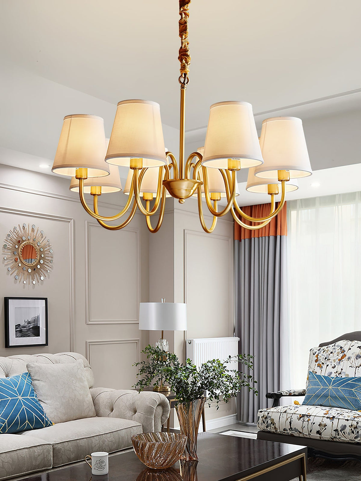 Sardenara Fabric Chandelier-Moonnatur