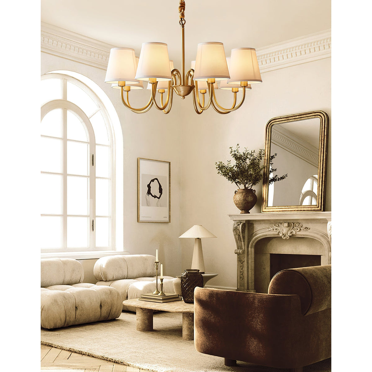 Sardenara Fabric Chandelier-Moonnatur