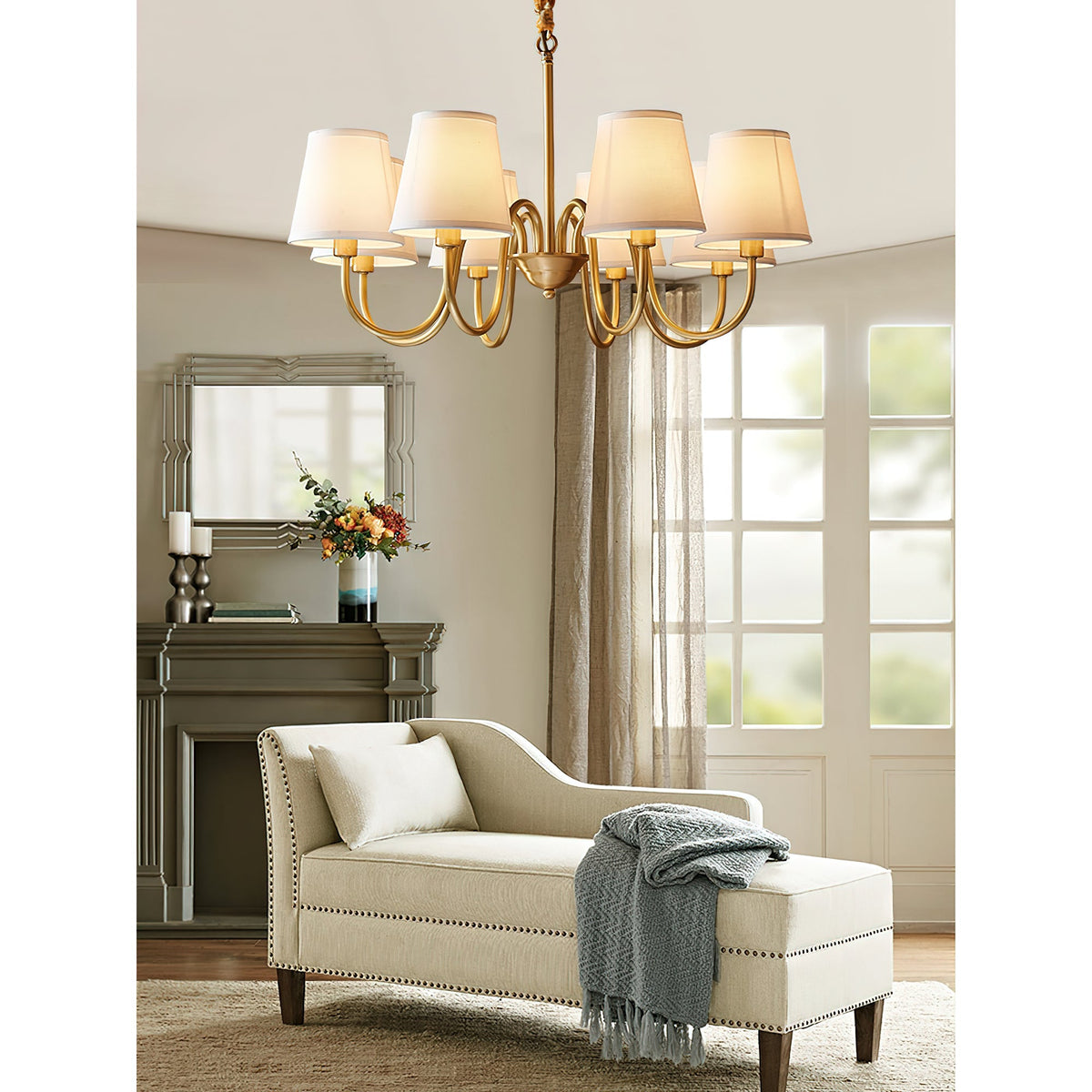 Sardenara Fabric Chandelier-Moonnatur