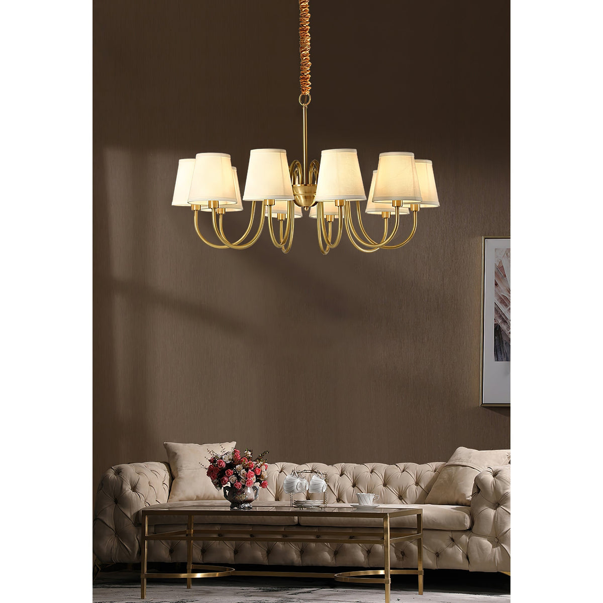 Sardenara Fabric Chandelier-Moonnatur