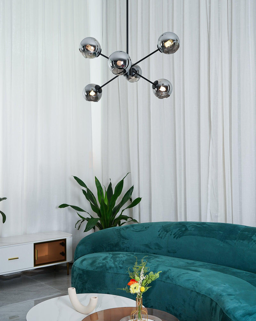 Berenvale Glass Chandelier-Moonnatur