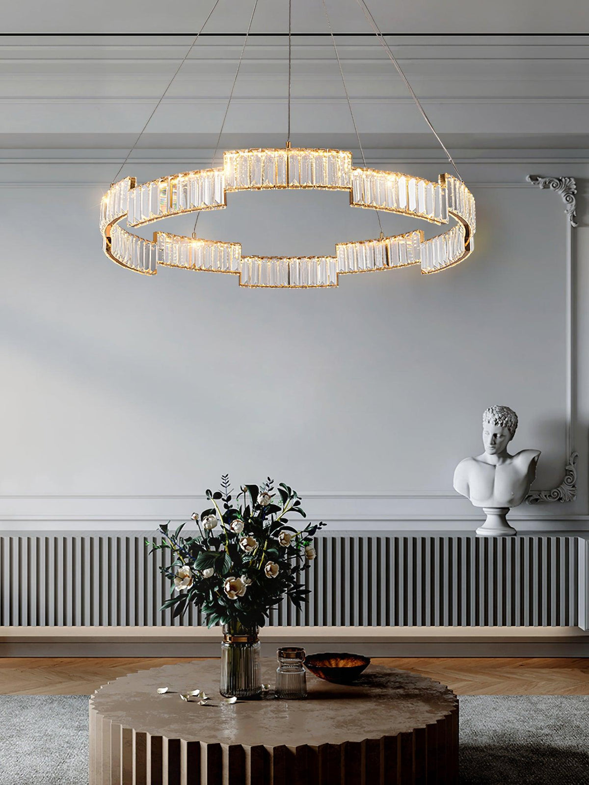 Omaris Glass Chandelier-Moonnatur