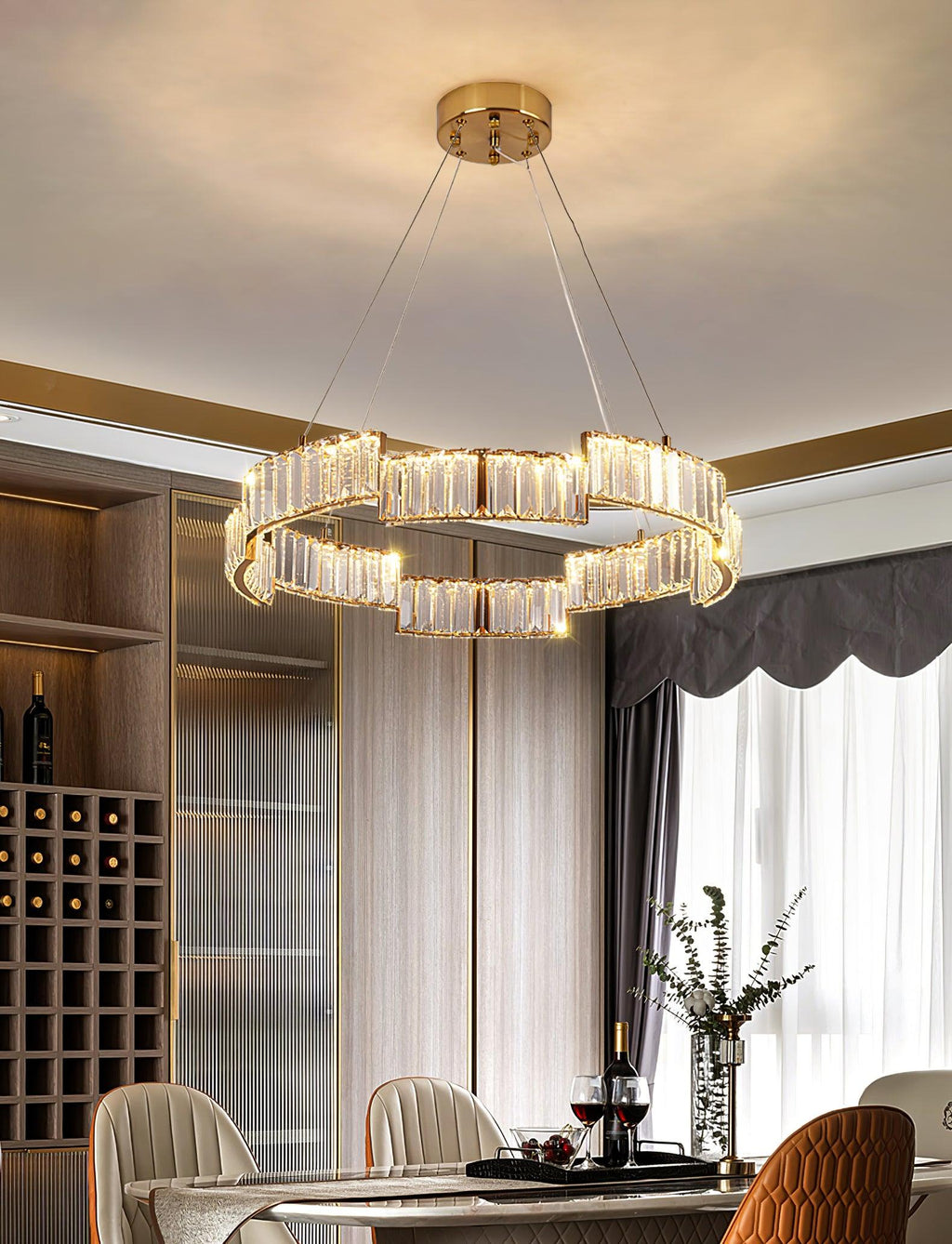 Omaris Glass Chandelier-Moonnatur