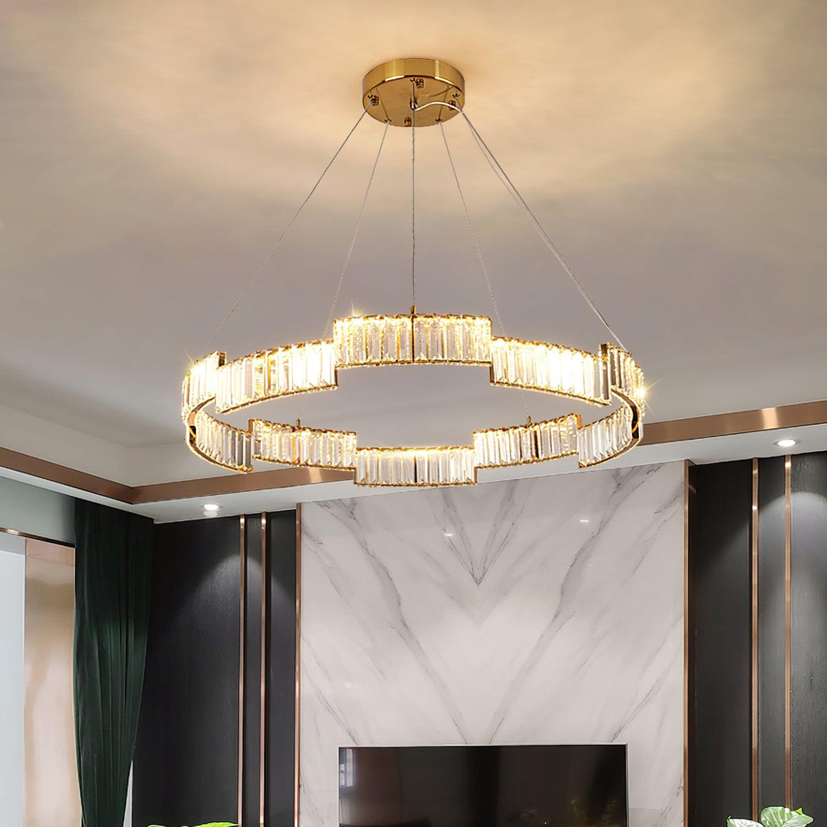 Omaris Glass Chandelier-Moonnatur