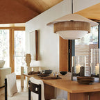 Levenwyn Linen Pendant Light-Moonnatur