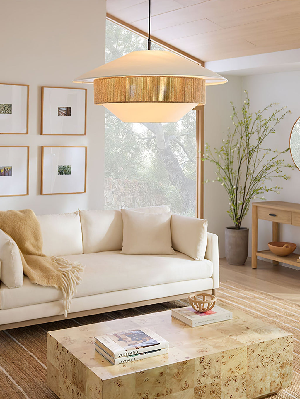 Levenwyn Linen Pendant Light-Moonnatur
