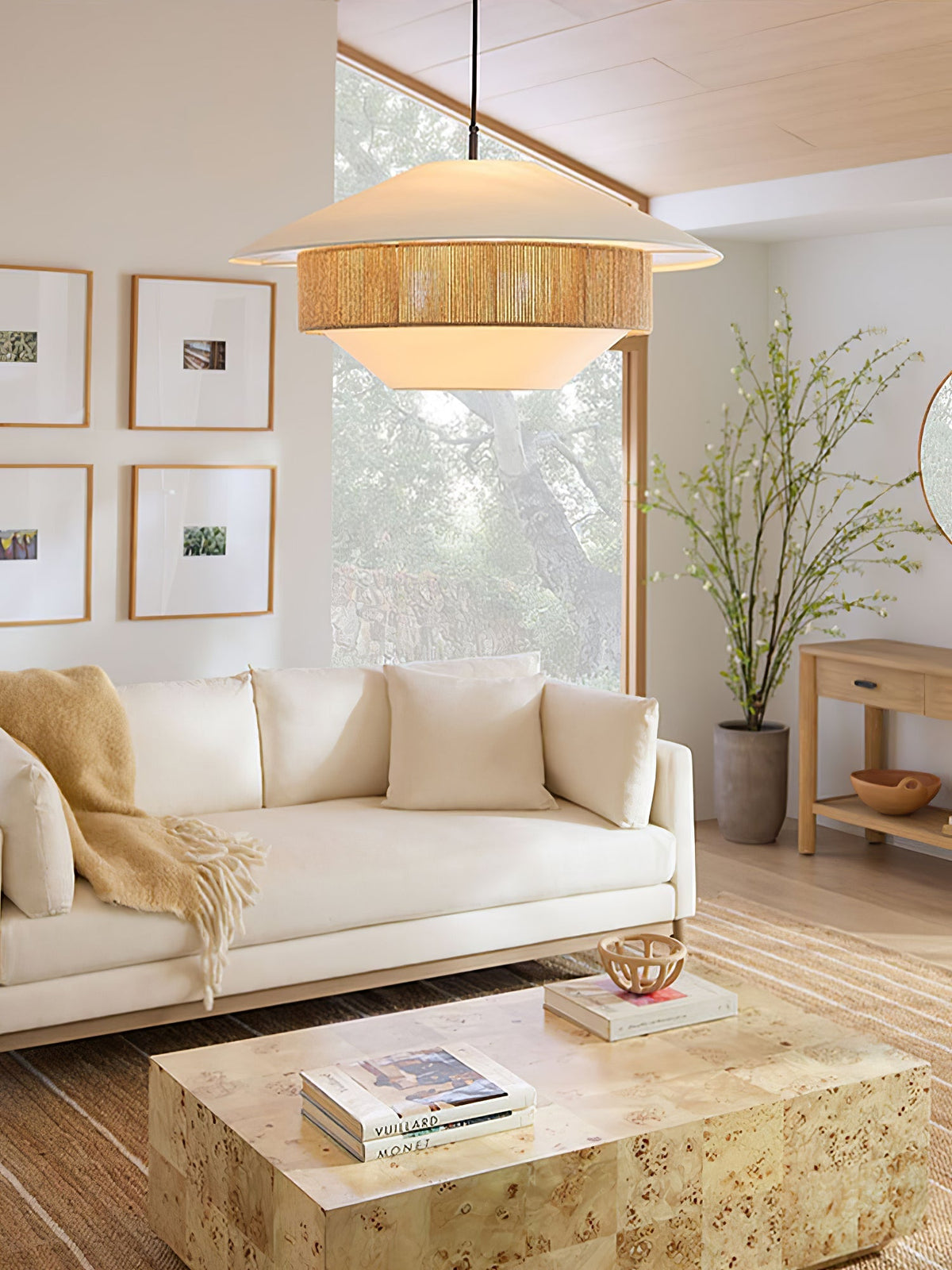 Levenwyn Linen Pendant Light-Moonnatur