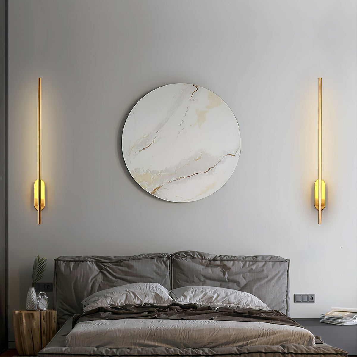 Zimelle Brass Wall Lamp-Moonnatur