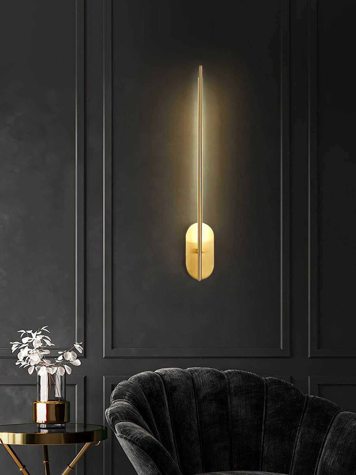 Zimelle Brass Wall Lamp-Moonnatur
