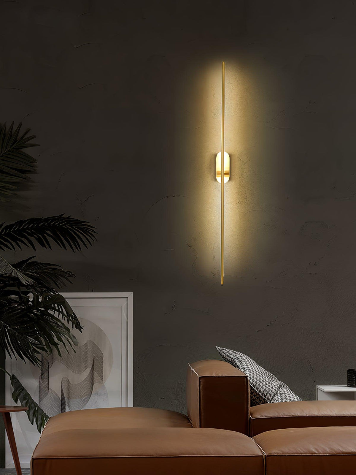 Zimelle Brass Wall Lamp-Moonnatur