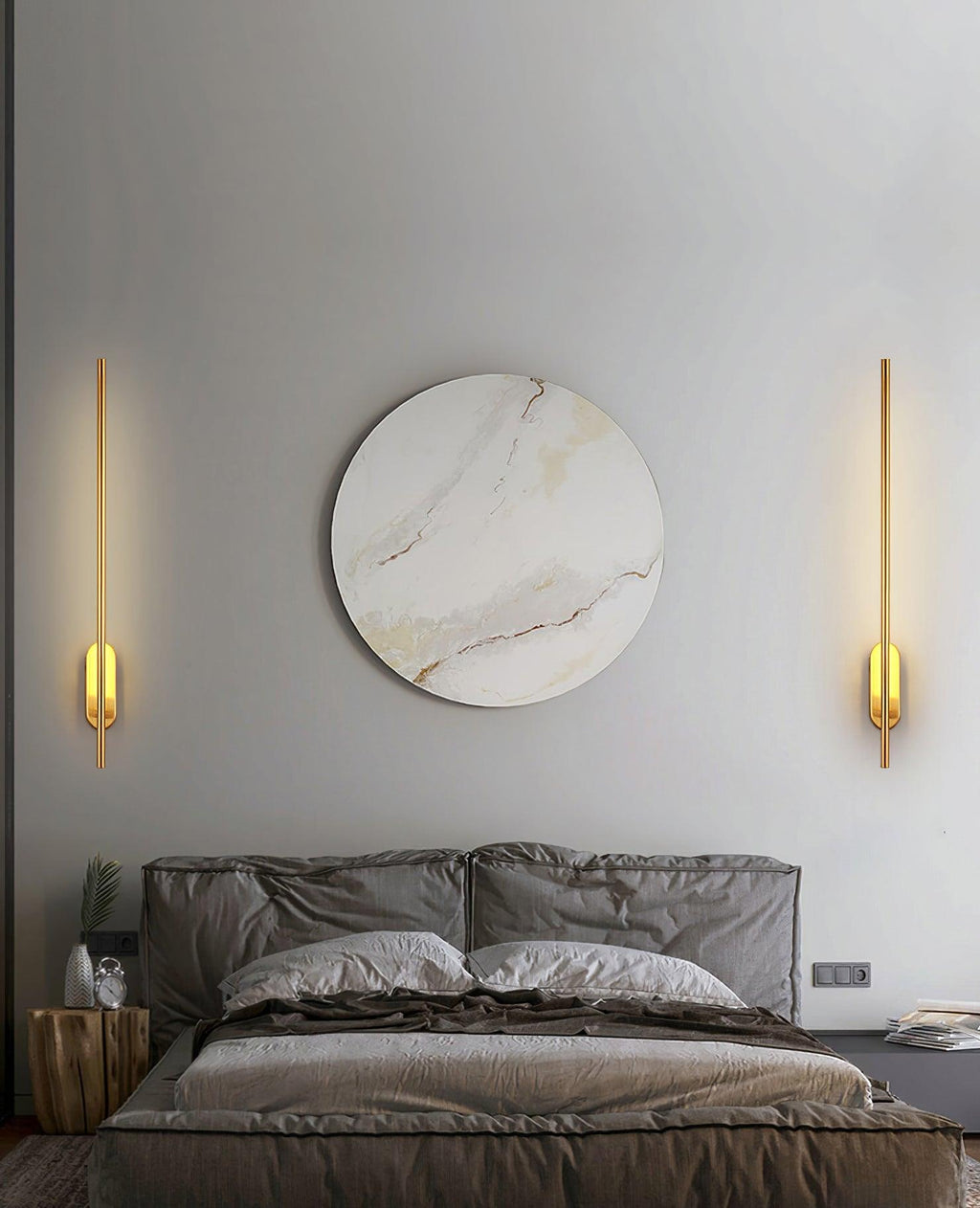 Zimelle Brass Wall Lamp-Moonnatur