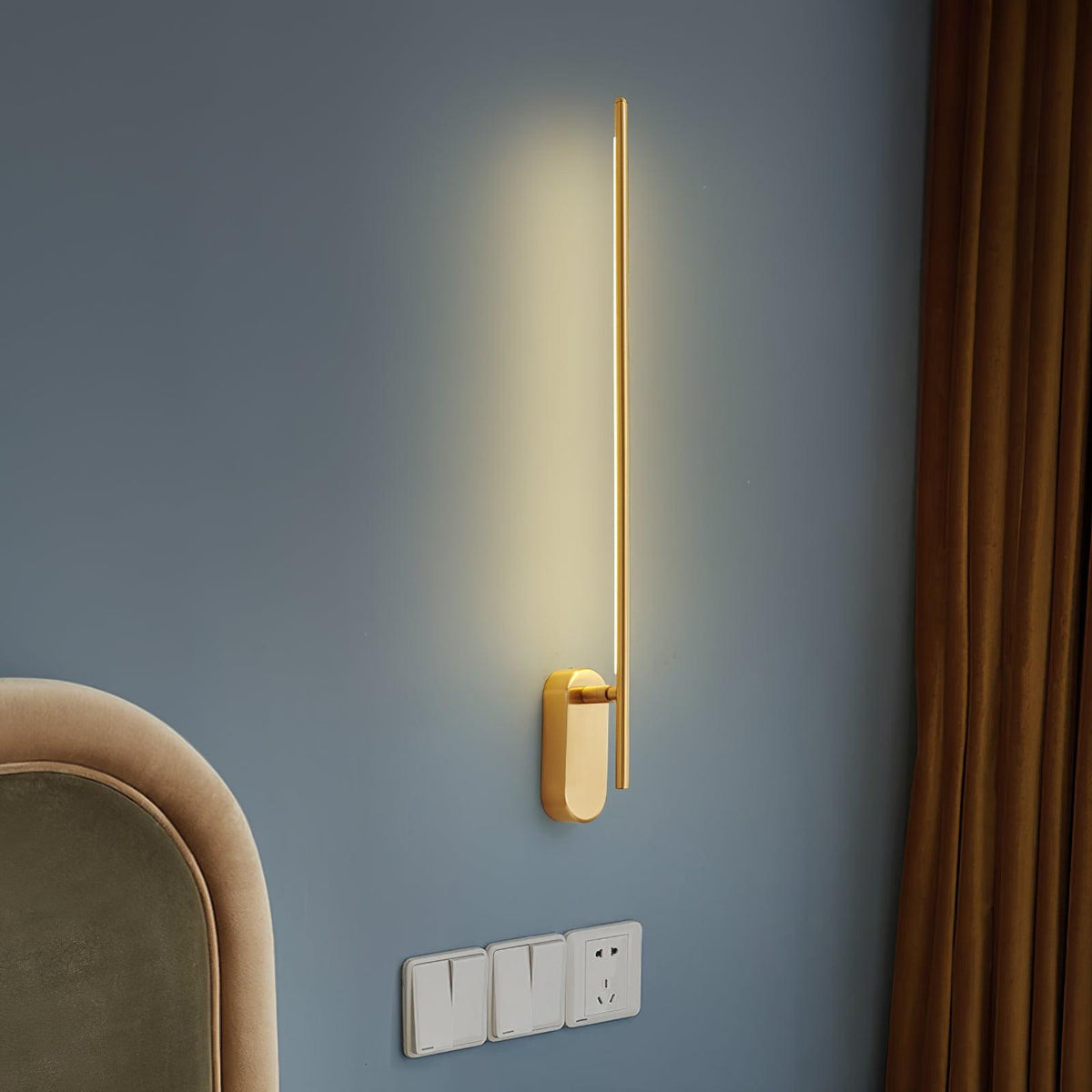 Zimelle Brass Wall Lamp-Moonnatur