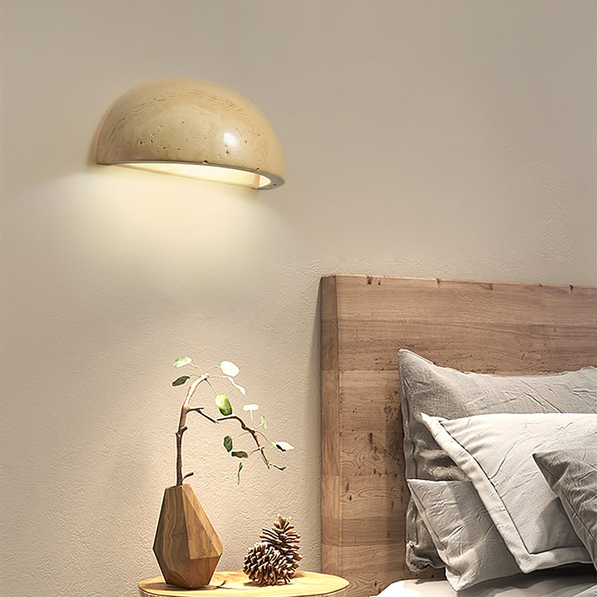 Ivrenford Travertine Wall Light-Moonnatur