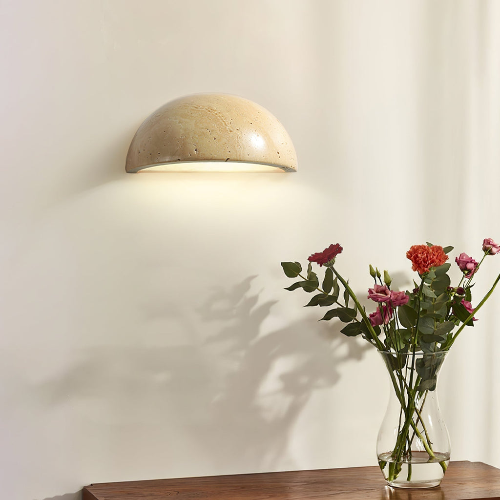 Ivrenford Travertine Wall Light-Moonnatur