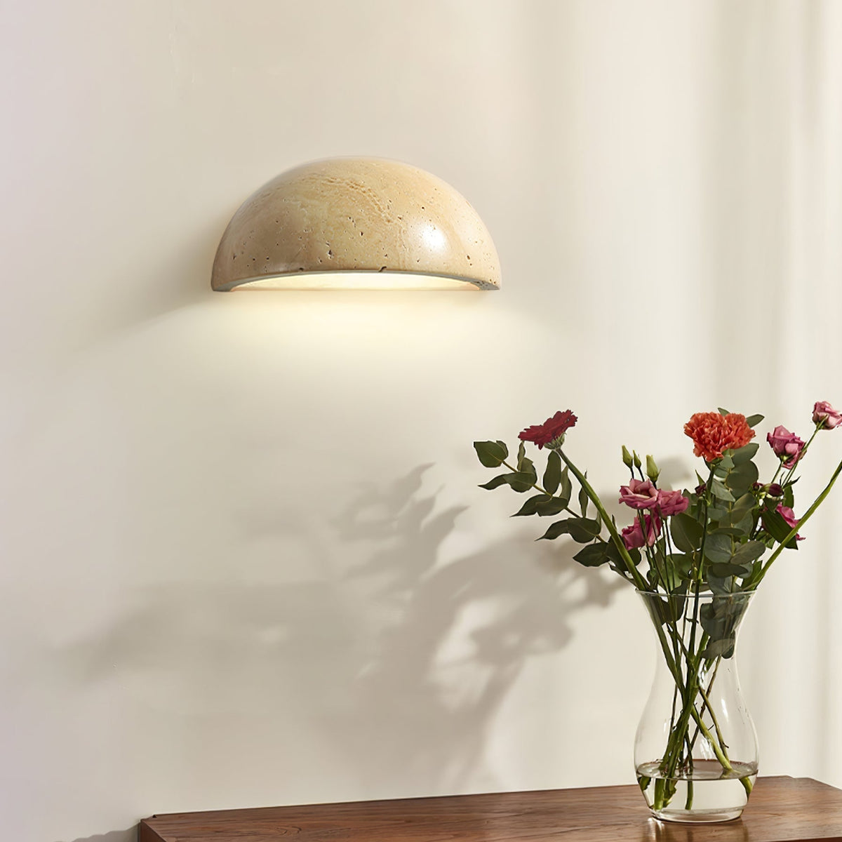 Ivrenford Travertine Wall Light-Moonnatur