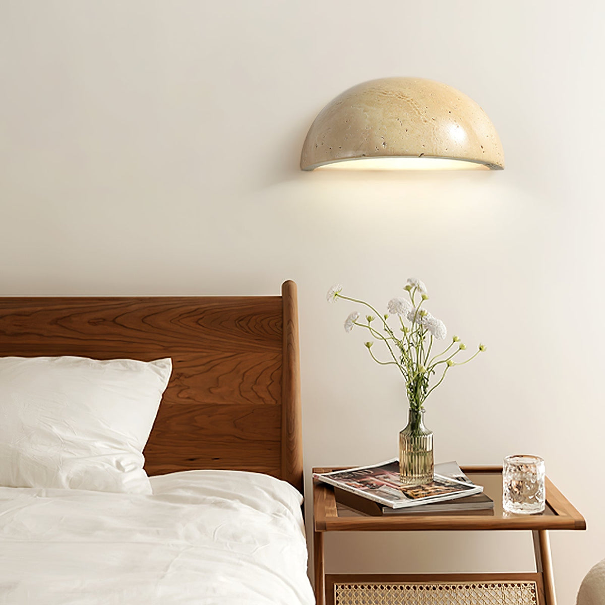 Ivrenford Travertine Wall Light-Moonnatur