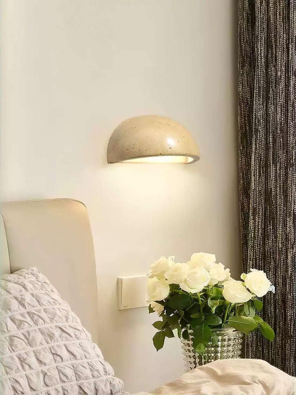 Ivrenford Travertine Wall Light-Moonnatur