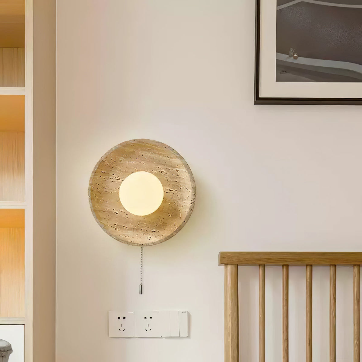 Jardenmoss Travertine Wall Light-Moonnatur