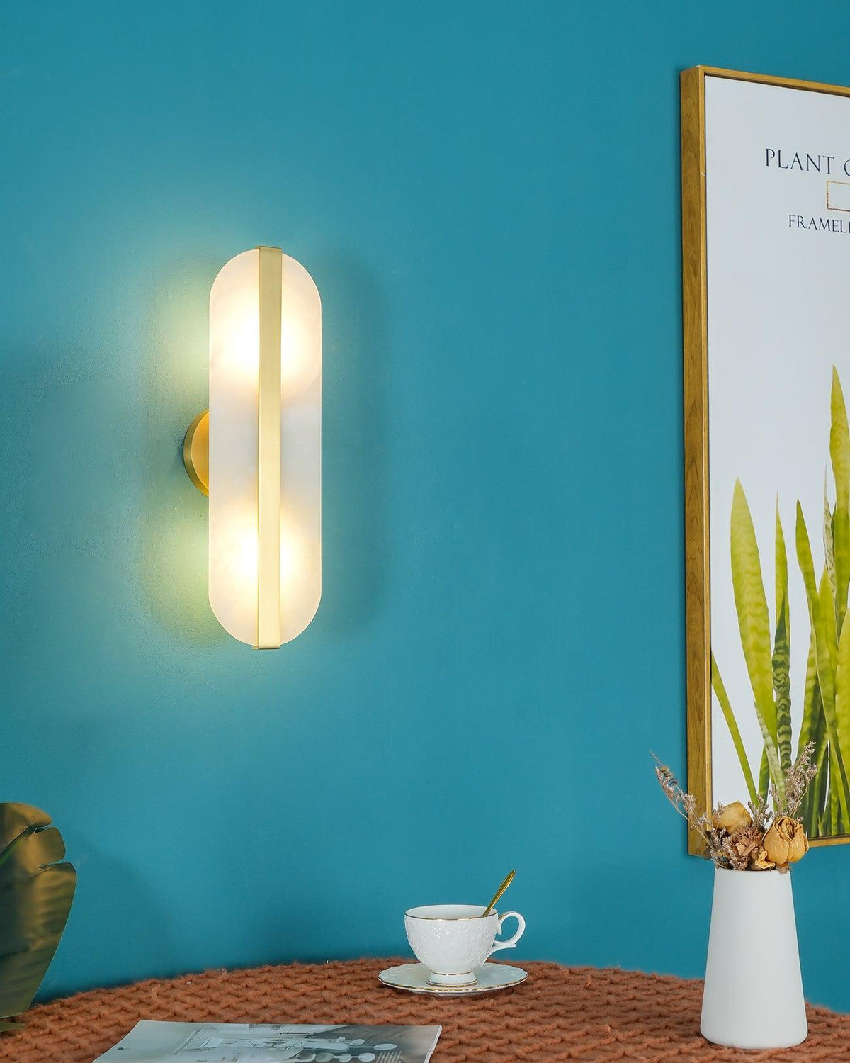 Wilvenfield Alabaster Wall Light-Moonnatur