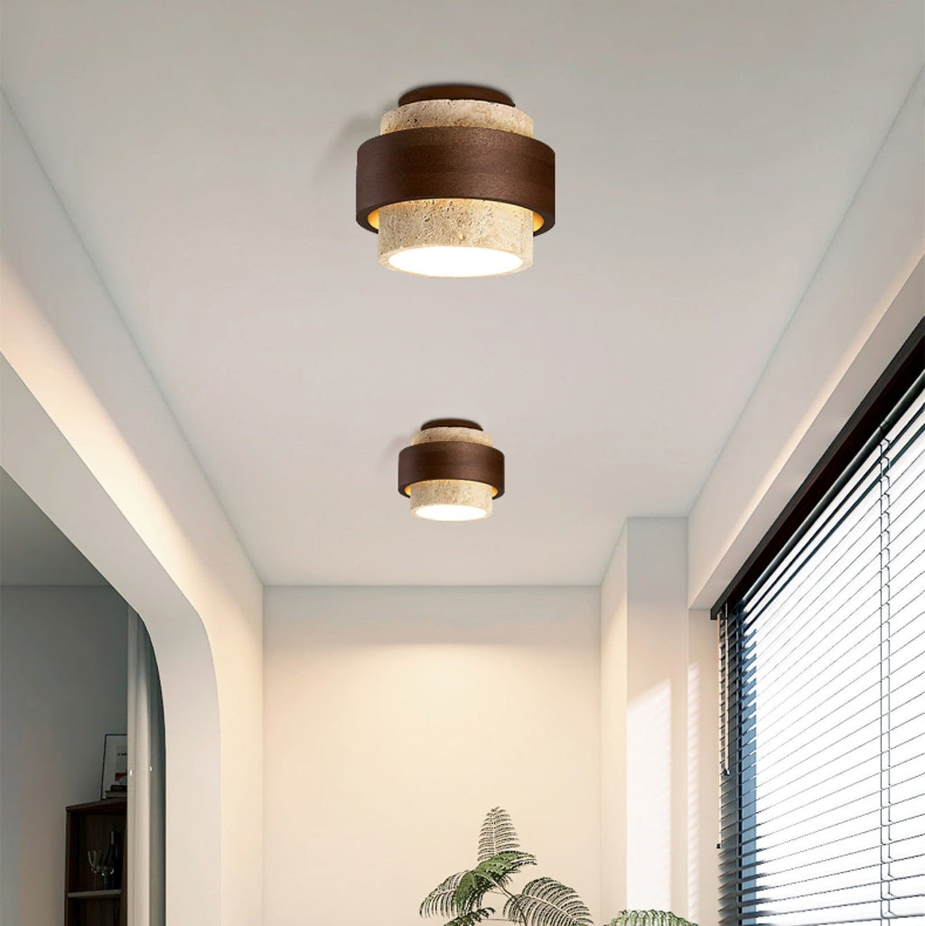 Ulvenvale Travertine Ceiling Light-Moonnatur