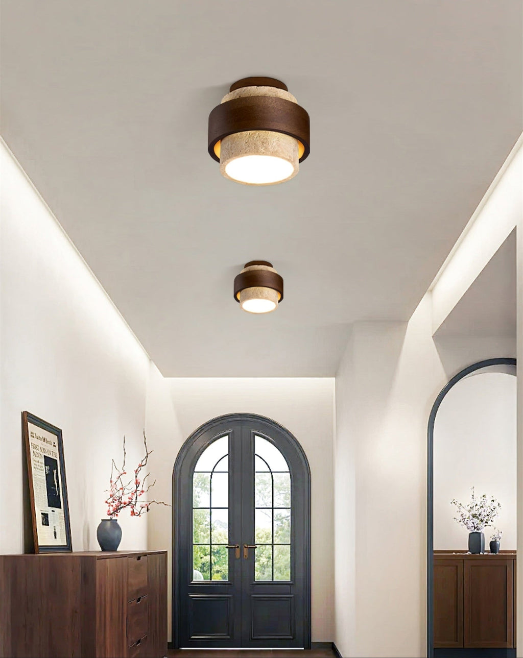 Ulvenvale Travertine Ceiling Light-Moonnatur