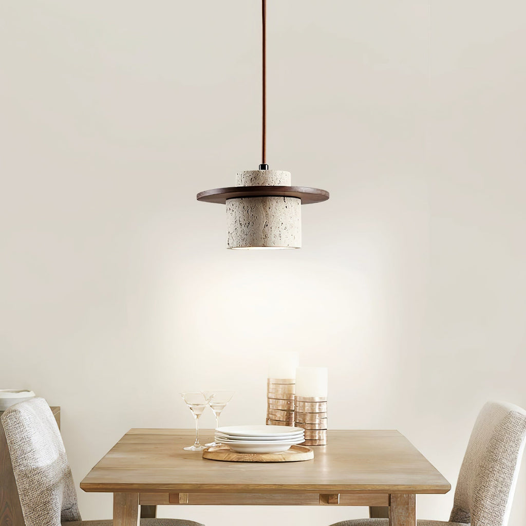 Wardenford Travertine Pendant Light-Moonnatur
