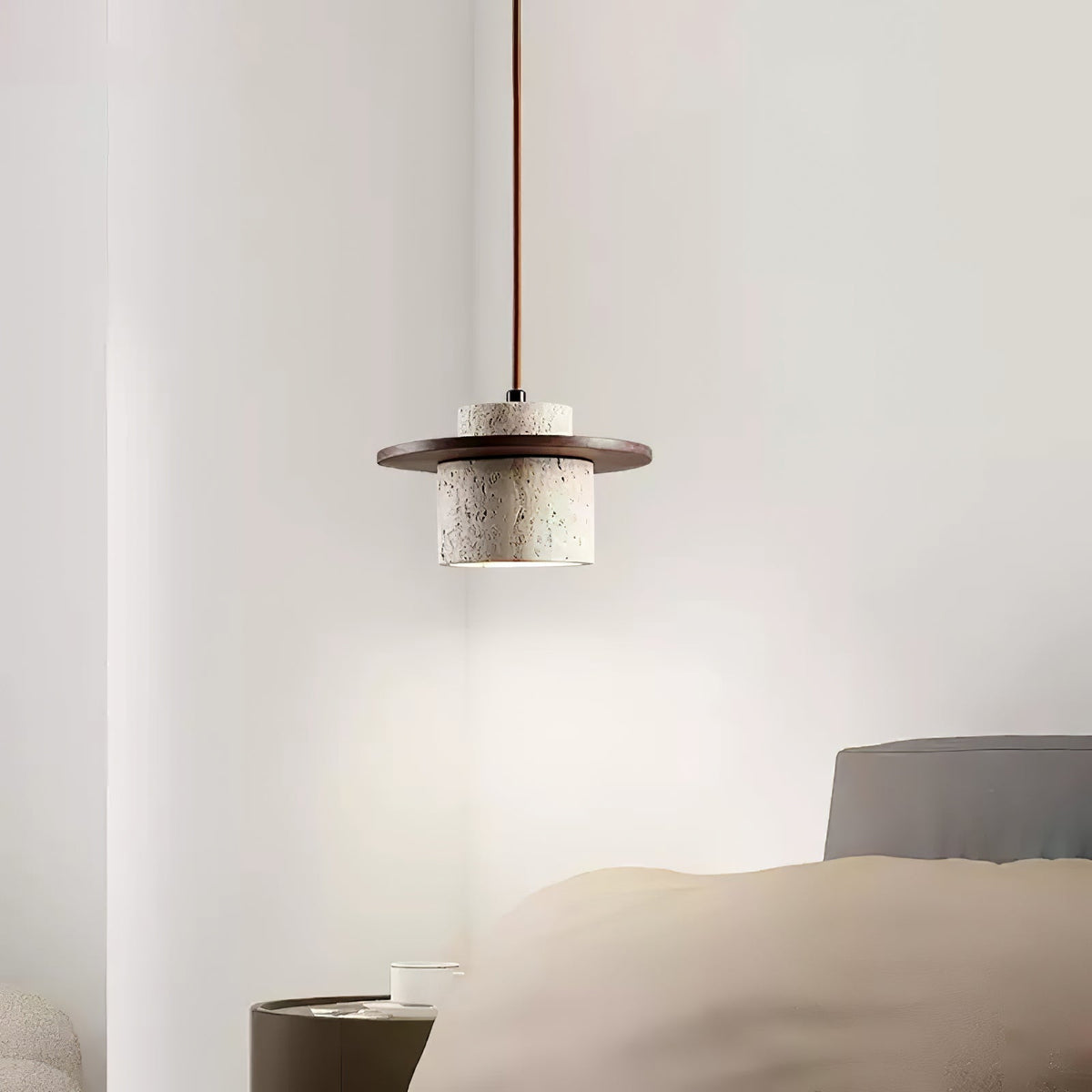 Wardenford Travertine Pendant Light-Moonnatur