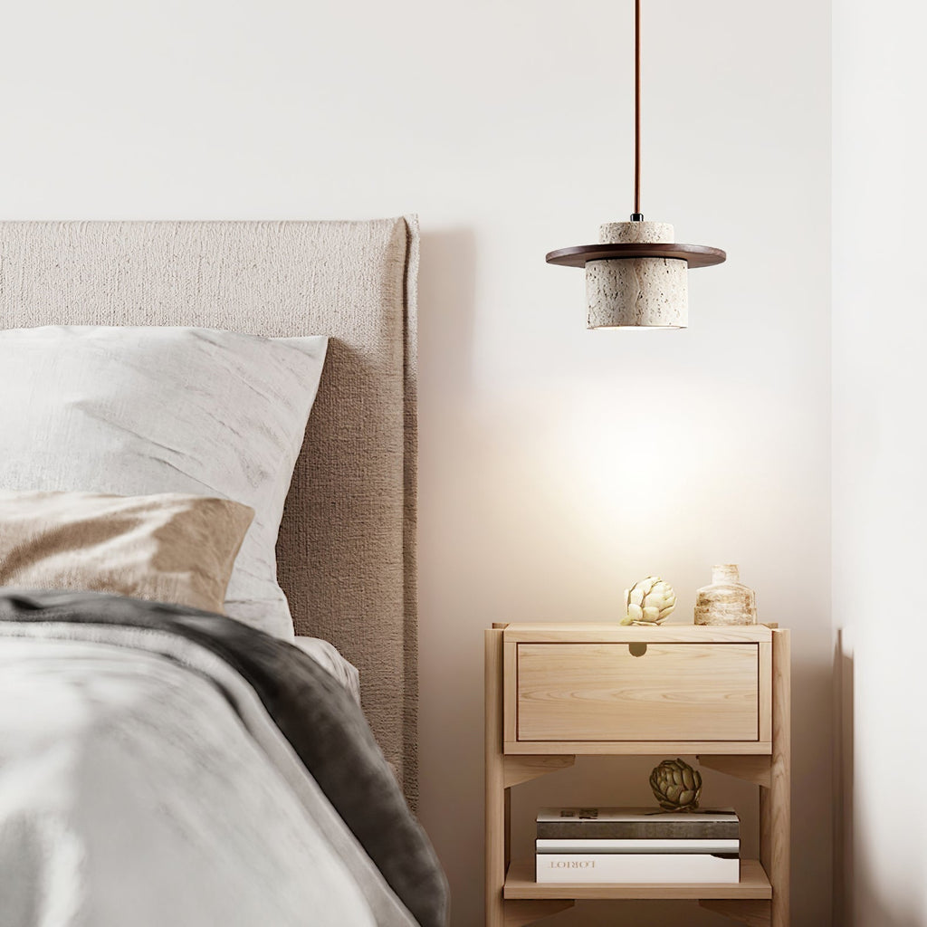 Wardenford Travertine Pendant Light-Moonnatur