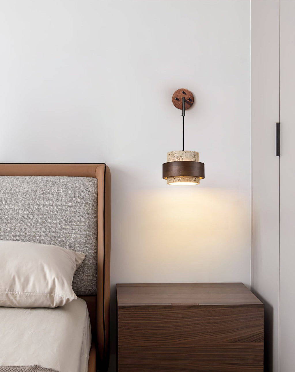 Deldenora Travertine Wall Light-Moonnatur