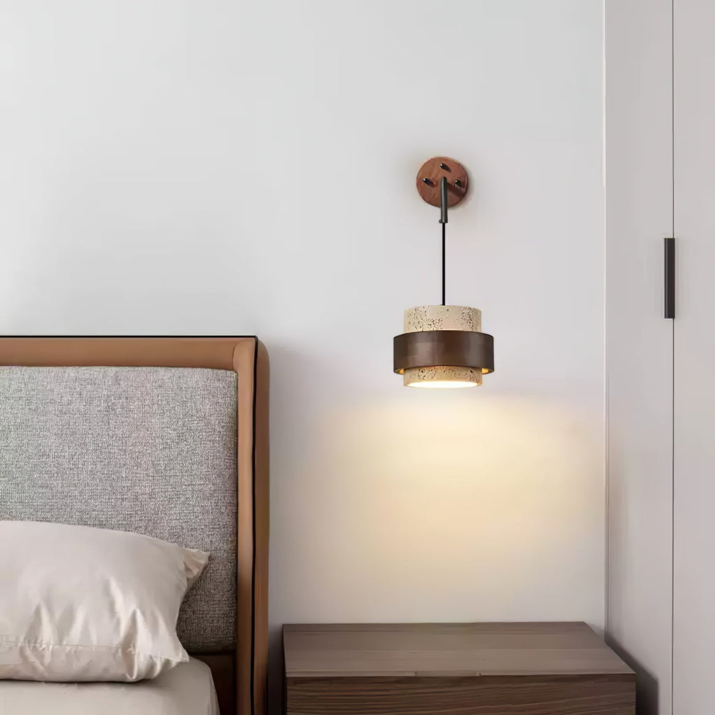 Deldenora Travertine Wall Light-Moonnatur