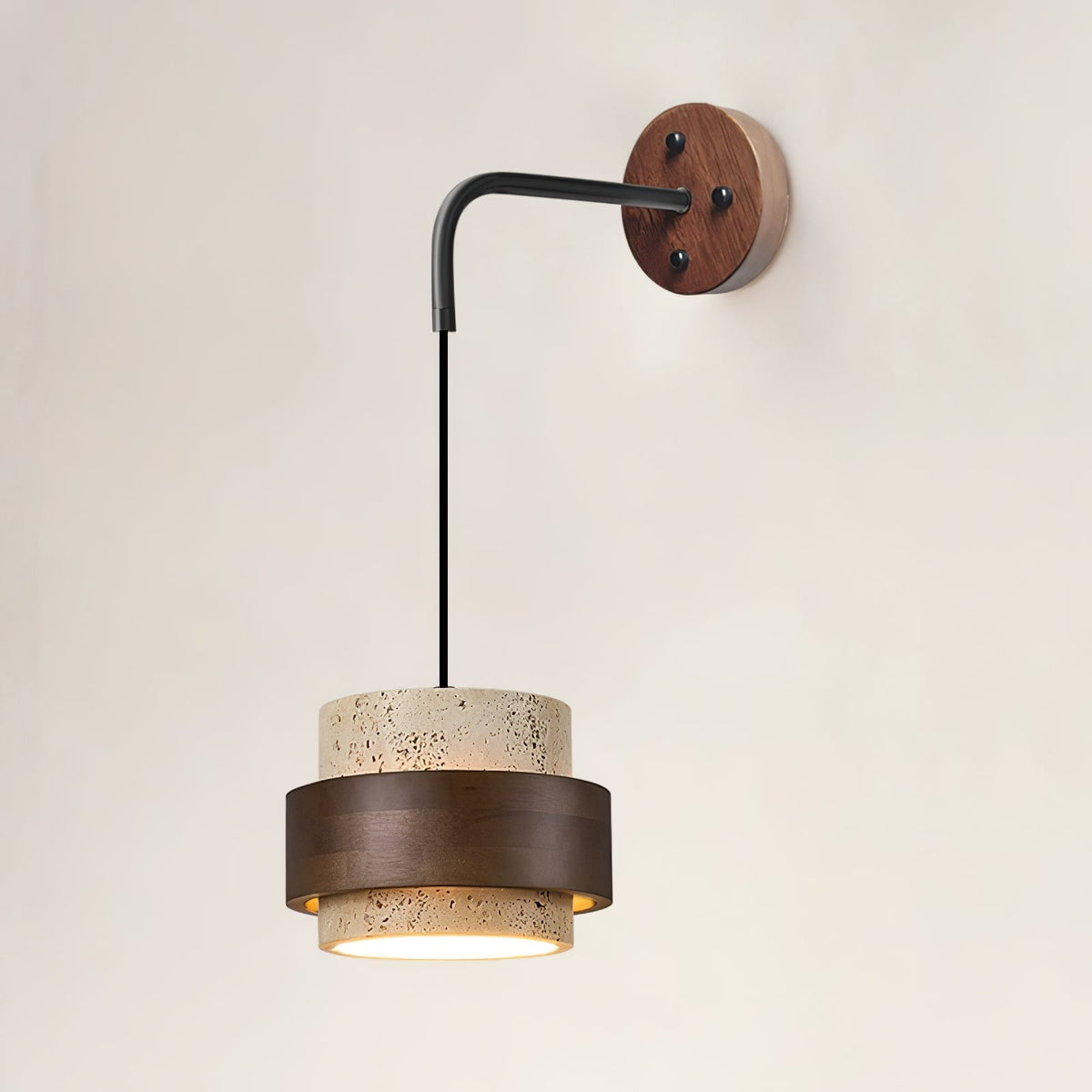 Deldenora Travertine Wall Light-Moonnatur